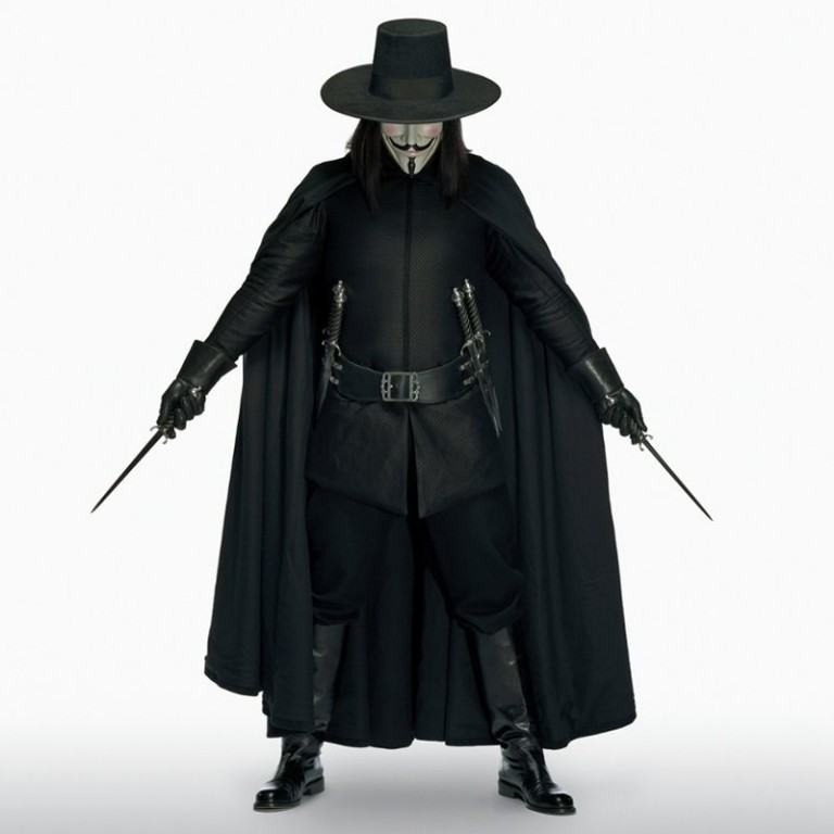 Maschera V Per Vendetta Con LED - Maschera Di Guy Fawkes Illuminata Per Halloween