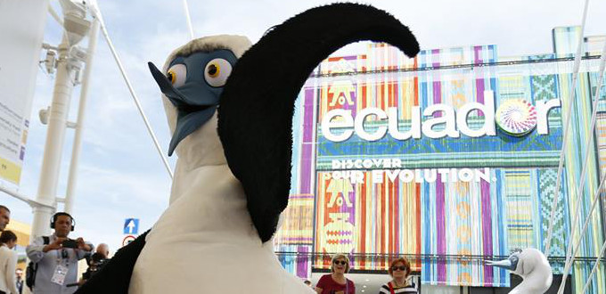 Boobie la mascotte Ecuador di EXPO